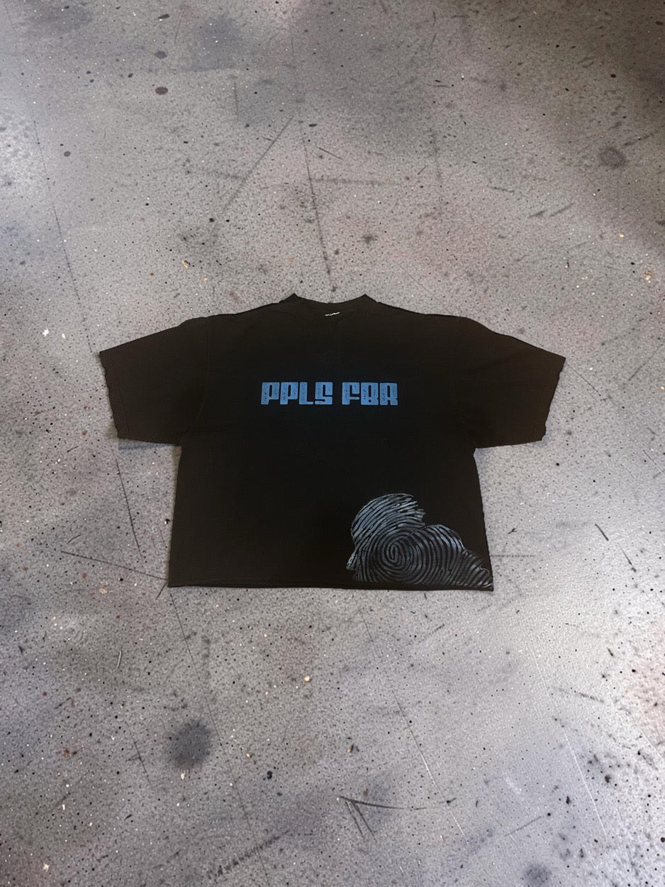 Distressed Boxy Cropped Tee